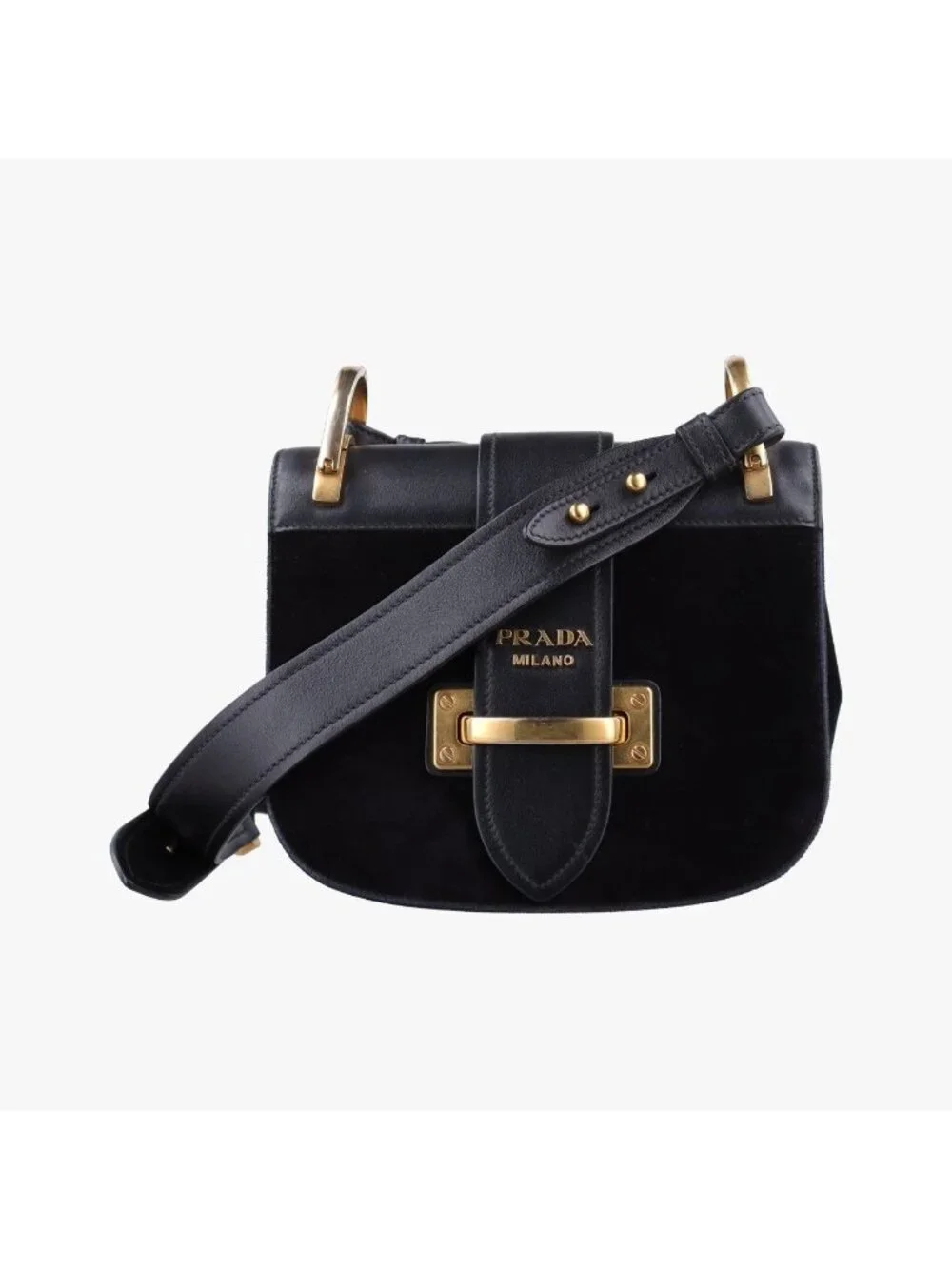 Prada Pioneer Black Leather 25 Shoulder